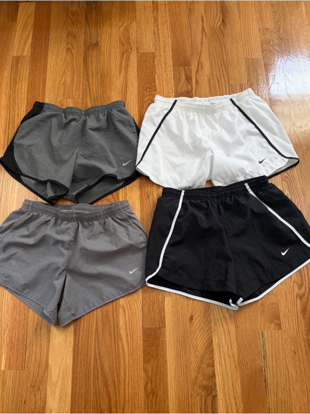Nike Kids Shorts Bundle — White, Black, Gray